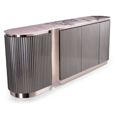 よい価格 贅沢なステンレス鋼のコンソール テーブルODM OEMの大理石の上のサイドボード オンラインで