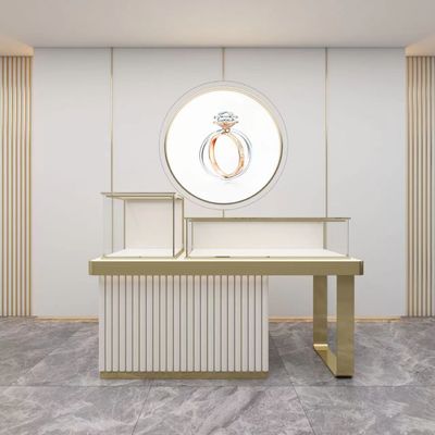 購入 MDFの贅沢な飾り戸棚のキャビネットの窓の贅沢な宝石類の陳列ケース online manufacture