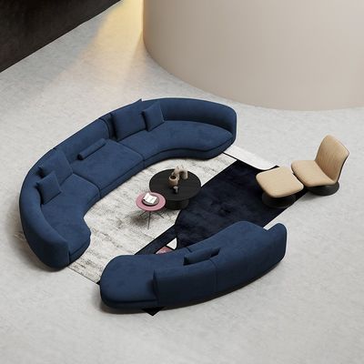 購入 青は部門別のソファーの生地Uを形づけるロビーの受信セットの家具を曲げた online manufacture