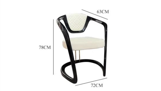 購入 椅子の贅沢なVersaceの設計を食事する革ステンレス鋼の現代Armrest online manufacture