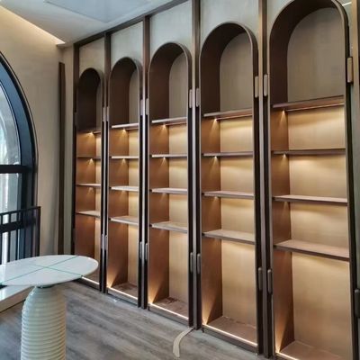 現代ステンレス鋼のホテルの部屋のキャビネットの注文の統合された形成のホテルの部屋