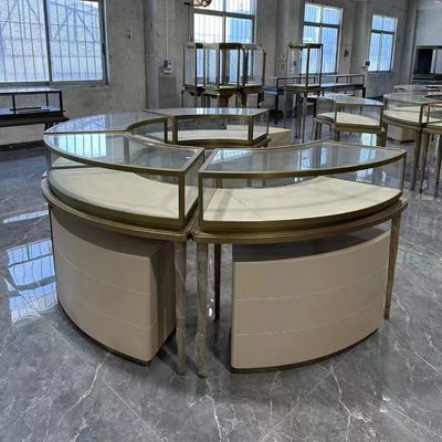 カウンター トップのキャビネットのあたりの注文の現代宝石類の表示ショーケース