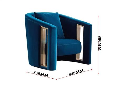創造的なArmrestの空のビロードの金属の単一のソファーの椅子のイタリア様式はカスタマイズした
