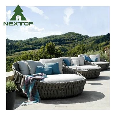 寝室 庭 ライン 日常 ベッド 寝台 ベッド 屋外 家具 ラタン ベッド