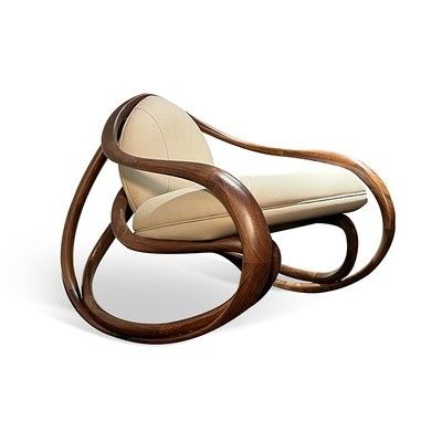ブラックウォールナッツ リクライナー fauteuil バランコ 怠け者椅子 休憩 固木椅子