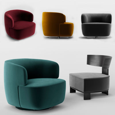 モルテニ・エレーンとクリッパー ベルベット faute fauteuil ホテルのインテリア装飾