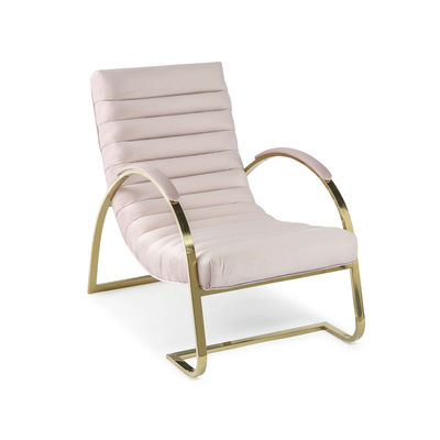 5つ星ホテル ピンク ブラッシュ ベルベット モダン シングル シート  fauteuil カスタマイズ